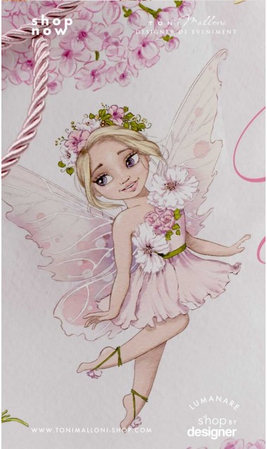 Trusou de botez personalizat prin brodare roz Zane 1